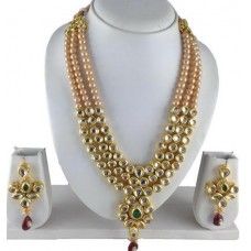 High End Real kundan 22k Gold Plated necklace set 